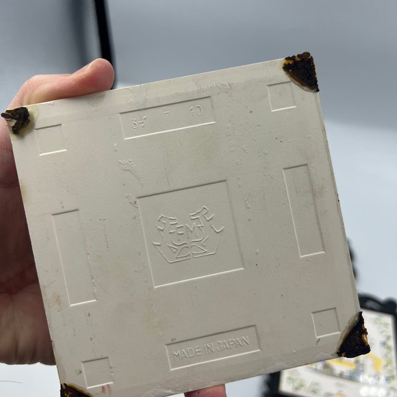 Vintage Ceramic Tile & Cast Iron Trivet MCM MidCentury Daily Bread DAMAGED - Picture 8 of 12